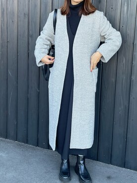 「Vicente（ヴィセンテ）のアイテム（その他アウター）」を使った、りょんさん（レディース・165cm）の秋コーディネート