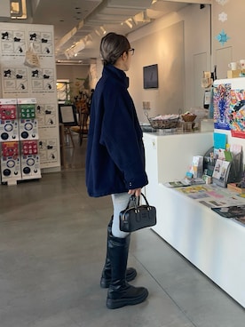 「Libra Cue（リブラ キュー）のアイテム（その他アウター）」を使った、りょんさん（レディース・165cm）の冬コーディネート