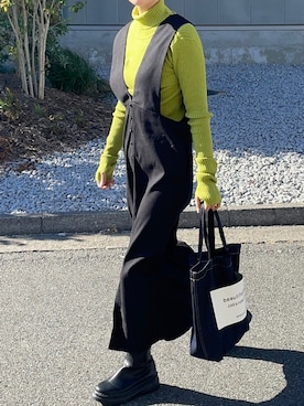 「beautiful people」｜「アイテム（ワンピース）」を使った、りょんさん（レディース・165cm）の冬コーディネート