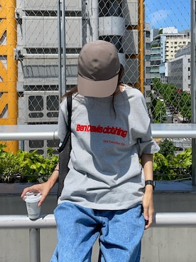「BEN DAVIS（ベンデイビス）のアイテム」を使った、りょんさん（レディース・165cm）の夏コーディネート