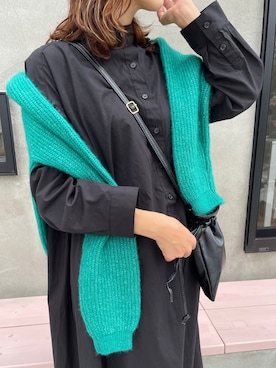 「rectangle（レクタングル）のアイテム（シャツワンピース）」を使った、りょんさん（レディース・165cm）の秋コーディネート