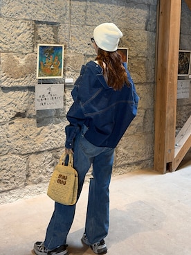 「miu miu（ミュウミュウ）のアイテム（バッグ）」を使った、りょんさん（レディース・165cm）の春コーディネート