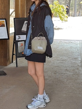 「210nouve（トゥージュヌーブ）のアイテム」を使った、りょんさん（レディース・165cm）の春コーディネート