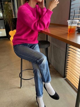 「rectangle by ryon（レクタングルバイリョン）のアイテム（トップス）」を使った、りょんさん（レディース・165cm）の秋コーディネート