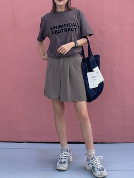 「CLEA（クレア）のアイテム（パンツ）」を使った、りょんさん（レディース・165cm）の春コーディネート