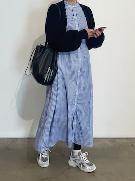「春服デビュー宣言」｜「アイテム（シャツワンピース）」を使った、りょんさん（レディース・165cm）の春コーディネート