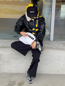 「アイテム（マフラー）」を使った、りょんさん（レディース・165cm）の秋コーディネート