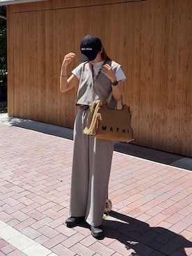 「MARNI（マルニ）のアイテム」を使った、りょんさん（レディース・165cm）の夏コーディネート