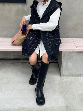 「#秋コーデ」｜「アイテム（ミリタリージャケット）」を使った、りょんさん（レディース・165cm）の秋コーディネート