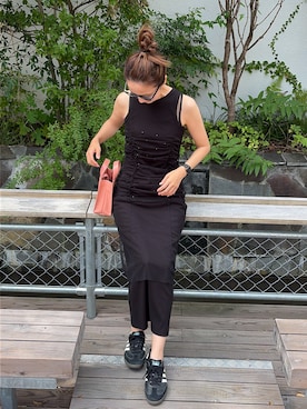 「YENNA（イェンナ）のアイテム」を使った、りょんさん（レディース・165cm）の夏コーディネート