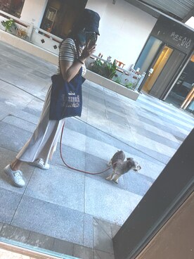 「休闲」｜「アイテム（スニーカー）」を使った、Feyaaaaaaaaaaaさん（レディース・163cm）の夏コーディネート