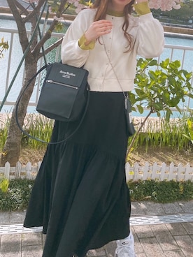 「Acne Studios（アクネストゥディオズ）のアイテム（ハンドバッグ）」を使った、kotomiさん（レディース・162cm）の春コーディネート