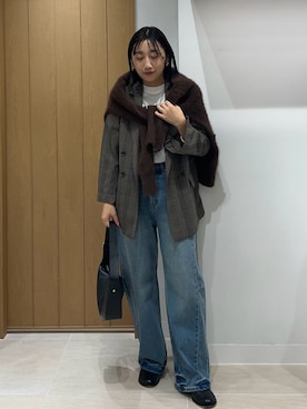 「2.718（ニーテンナナイチハチ）のアイテム」を使った、momoka ikedaさん（レディース・157cm）の秋コーディネート