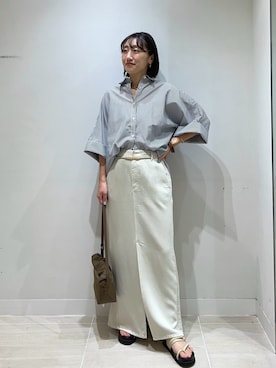「GALLARDAGALANTE（ガリャルダガランテ）のネックカフ（チョーカー、ゴールド系）」を使った、momoka ikedaさん（レディース・157cm）の夏コーディネート