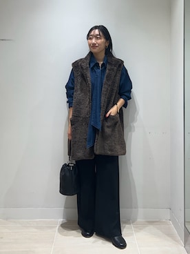 「アイテム（チョーカー）」を使った、momoka ikedaさん（レディース・157cm）の秋コーディネート