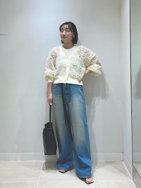 「GALLARDAGALANTE（ガリャルダガランテ）のネックカフ（チョーカー、ゴールド系）」を使った、momoka ikedaさん（レディース・157cm）の夏コーディネート