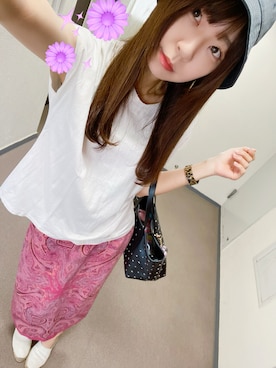 「Saint Laurent（サンローラン）のアイテム（シューズ）」を使った、⊿mey さん（レディース・169cm）の夏コーディネート