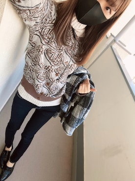 「CROSSPLUS ONLINE（クロスプラスオンライン）のアイテム」を使った、⊿mey さん（レディース・169cm）の秋コーディネート