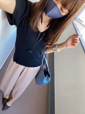 「MARC JACOBS（マークジェイコブス）のアイテム（トートバッグ）」を使った、⊿mey さん（レディース・169cm）の秋コーディネート