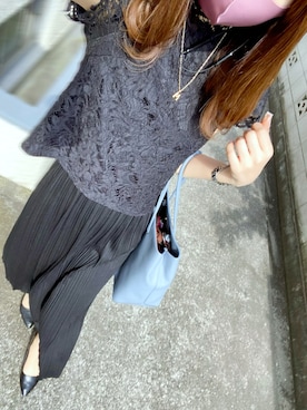 「MARC JACOBS（マークジェイコブス）のアイテム（トートバッグ）」を使った、⊿mey さん（レディース・169cm）の夏コーディネート