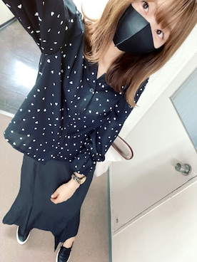 「真っ黒コーデ」｜⊿mey さん（レディース・169cm）の夏コーディネート