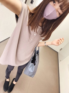 「MARC JACOBS（マークジェイコブス）のアイテム（トートバッグ）」を使った、⊿mey さん（レディース・169cm）の夏コーディネート