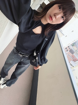「MOUSSY（マウジー）のアイテム」を使った、⊿mey さん（レディース・169cm）の夏コーディネート
