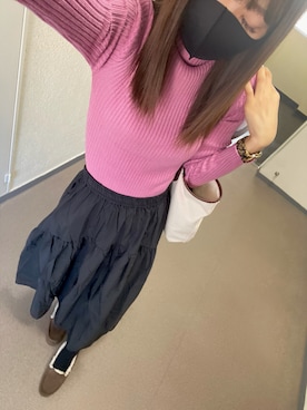 「タートルネック」｜「アイテム（モカシン/デッキシューズ）」を使った、⊿mey さん（レディース・169cm）の秋コーディネート