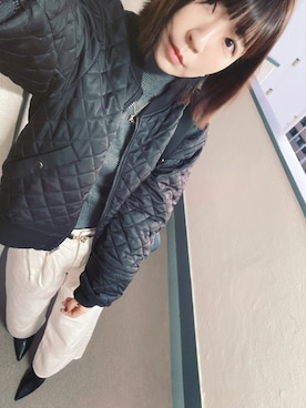 「アイテム（MA-1）」を使った、⊿mey さん（レディース・169cm）の秋コーディネート