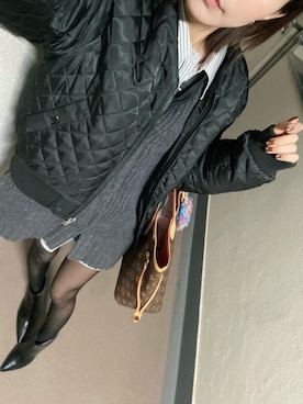 「アイテム（MA-1）」を使った、⊿mey さん（レディース・169cm）の秋コーディネート