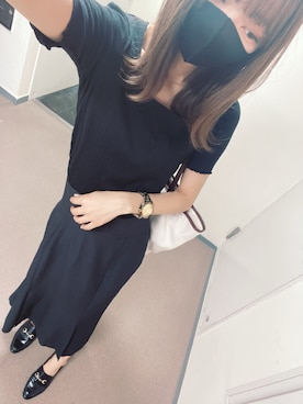 「真っ黒コーデ」｜⊿mey さん（レディース・169cm）の夏コーディネート