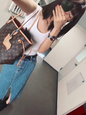 「PRADA（プラダ）のアイテム」を使った、⊿mey さん（レディース・169cm）の春コーディネート