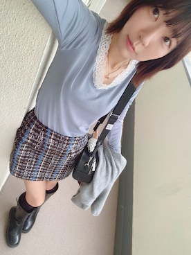 「アイテム（パーカー）」を使った、⊿mey さん（レディース・169cm）の秋コーディネート