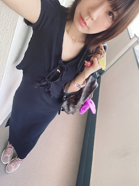「アイテム（リング、ゴールド系）」を使った、⊿mey さん（レディース・169cm）の夏コーディネート