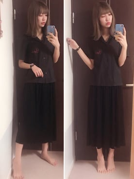 「SAINT LAURENT PARIS（サンローランパリ）のアイテム（アクセサリー）」を使った、⊿mey さん（レディース・168cm）の夏コーディネート