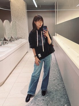 「NIXON（ニクソン）のアイテム」を使った、⊿mey さん（レディース・169cm）の夏コーディネート