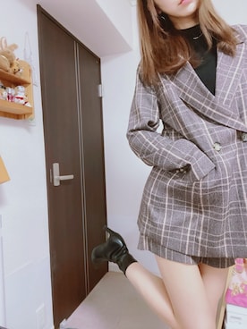 「RESEXXY（リゼクシー）のアイテム（ジャケット/アウター）」を使った、⊿mey さん（レディース・169cm）の冬コーディネート