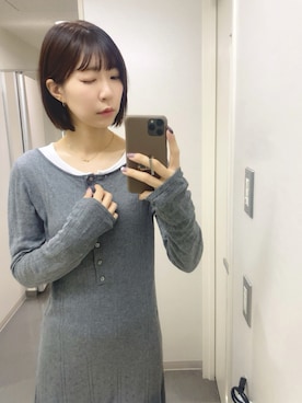 「アイテム（ピアス（両耳用））」を使った、⊿mey さん（レディース・169cm）の秋コーディネート