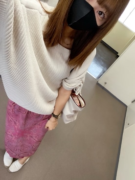 「ゆるニット」｜「アイテム（スリッポン）」を使った、⊿mey さん（レディース・169cm）の秋コーディネート