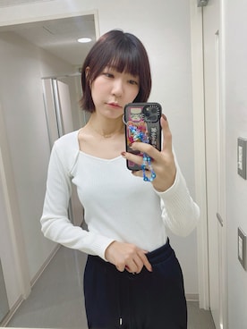 「アイテム（ネックレス）」を使った、⊿mey さん（レディース・169cm）の秋コーディネート