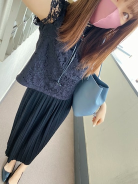 「MARC JACOBS（マークジェイコブス）のアイテム（トートバッグ）」を使った、⊿mey さん（レディース・169cm）の夏コーディネート