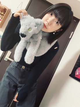 「LOEWE（ロエベ）のアイテム」を使った、⊿mey さん（レディース・169cm）の冬コーディネート