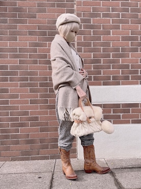 「LAPUAN KANKURIT（ラプアン カンクリ）のアイテム」を使った、Puffさん（レディース・159cm）の冬コーディネート