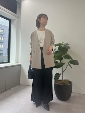 「アイテム（ベスト）」を使った、SERIさん（レディース・156cm）の夏コーディネート