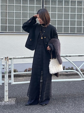 「アイテム（リング）」を使った、SERIさん（レディース・156cm）の秋コーディネート