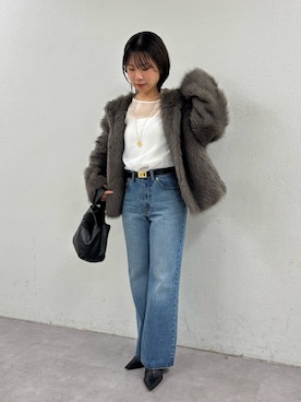 「ファーコート」｜SERIさん（レディース・156cm）の秋コーディネート
