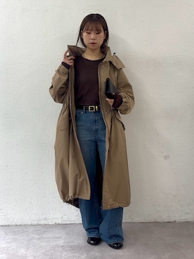 「シアートップス」｜「アイテム（その他アウター）」を使った、SERIさん（レディース・156cm）の秋コーディネート