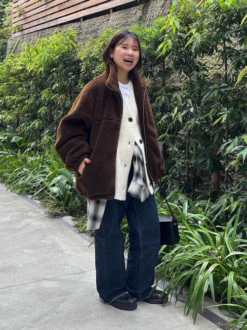 セール】ファーVネックカーディガン（ニット/セーター