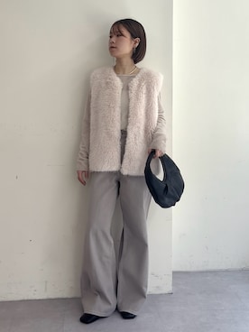「アイテム（ベスト）」を使った、SERIさん（レディース・156cm・20代）の夏コーディネート