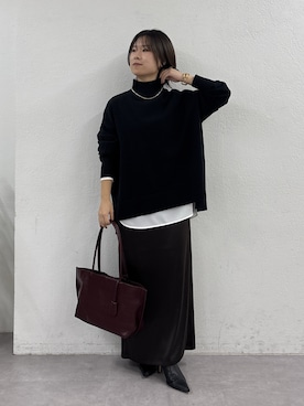 「アイテム（チョーカー）」を使った、SERIさん（レディース・156cm）の秋コーディネート